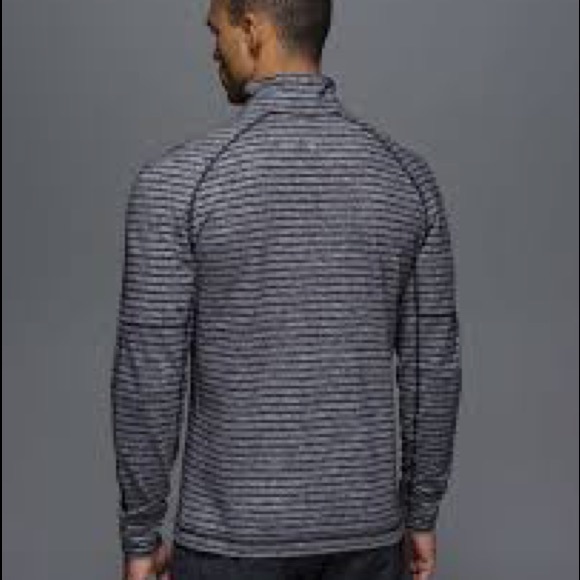 Lululemon size XL 1/2 Zip Raven Stripe Black - Picture 10 of 12